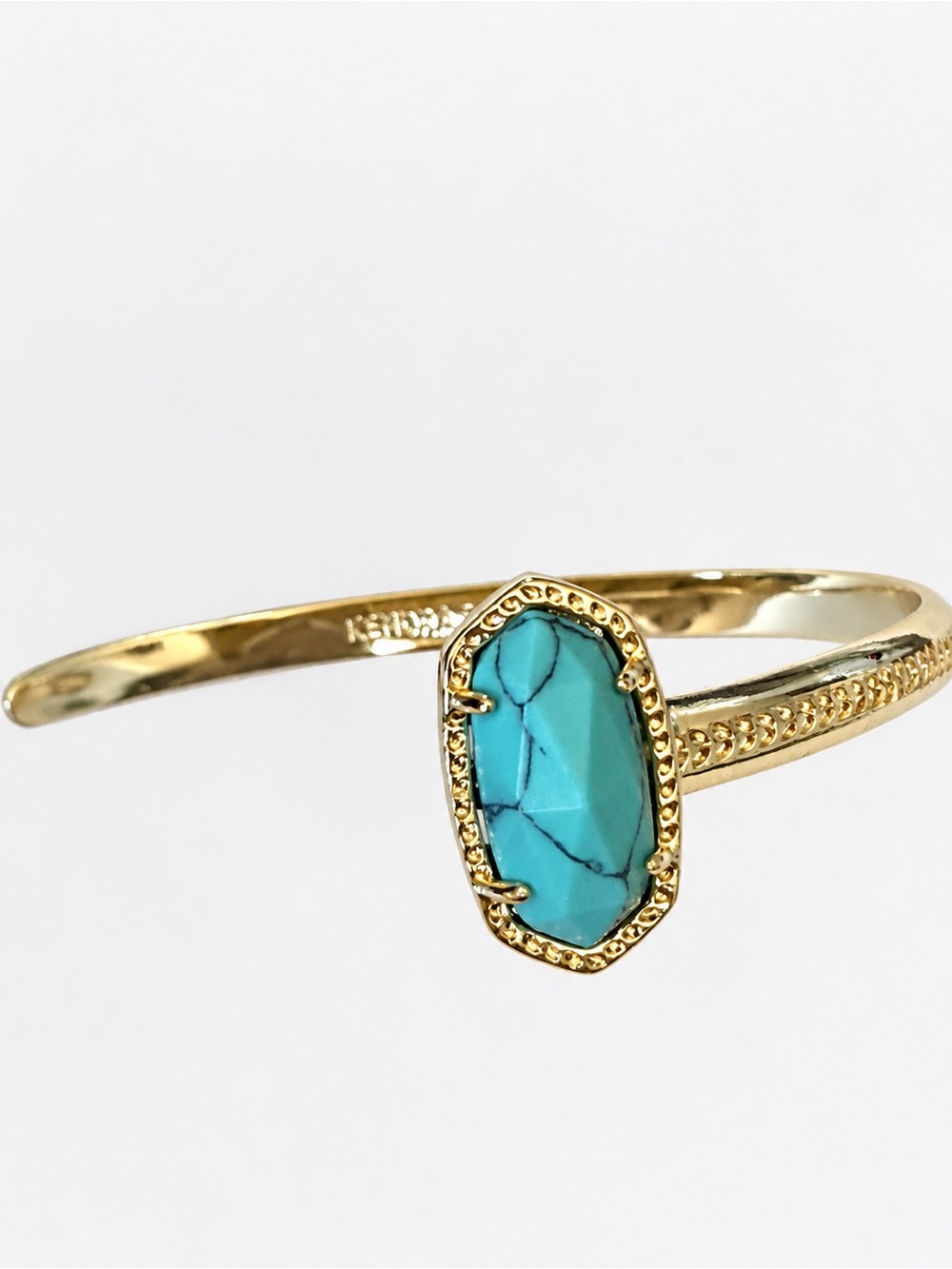Kendra Scott Elton Gold Etch
Frame Cuff Bracelet in Turquoise Magnesite - Picture 2 of 5